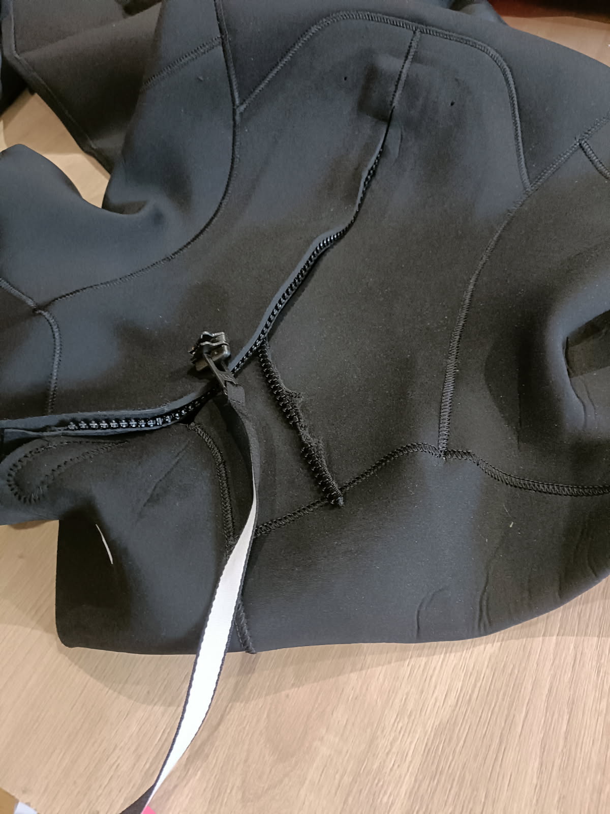 Réparation fermeture éclair backzip combinaison - Avant